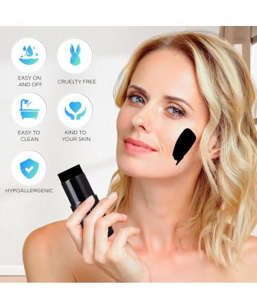 Go Ho Water Based Black Face Paint Stick - 1.06 Oz Non-toxic Cream Makeup for Adults & Children - Washable & Full-coverage Body Paint Stick for Theater, Halloween, SFX, Cosplay - Buy Online on SooperMarket.com