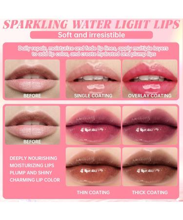 3 Colors Lip Glow Oil Set - Hydrating Tinted Lip Gloss Long Lasting Waterproof Lip Stain & Plumping Balm | International Shipping Available - Buy Online on SooperMarket.com