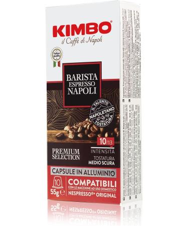 Kimbo Espresso Napoli Aluminum Coffee Pods - Nespresso Compatible Medium Dark Roast (10 Capsules) - Buy Online on SooperMarket.com