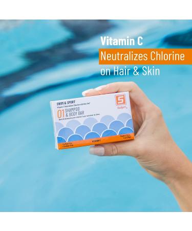Solpri Swim Shampoo Bar 4 oz - Unscented with Vitamin C for Hair & Body - Chlorine Removal - Buy Online on SooperMarket.com