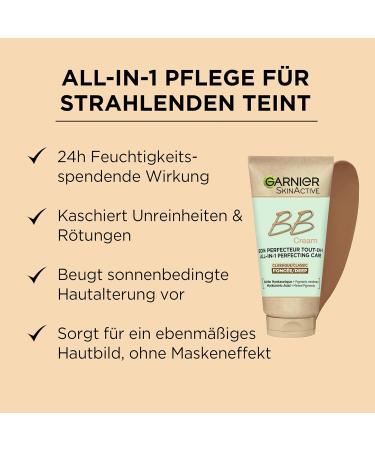 Garnier SkinActive BB Cream Classic Dark 50ml - Perfecting All-in-One Care with SPF 15 Aloe Vera & Hyaluronic Acid - International Shipping Available - Buy Online on SooperMarket.com