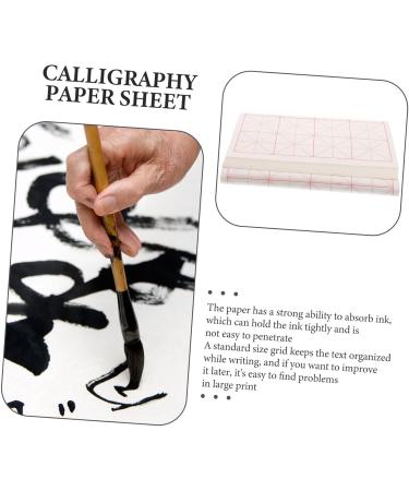 CORHAD 100pcs Grid Rice Paper Painting Paper Picture Paper Calligraphy Supply Quarto Art Paper X32 - Buy Online on SooperMarket.com