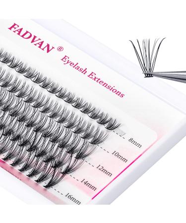 Lash Clusters 20 Roots Grafting Eyelash Clusters 0.07 D Curl 8/10/12/14/16mm Individual Lashes Melt Flare DIY Eyelash Extension Soft Lash Clusters Extensions (20 Roots-0.07-D, 8-16mm Mixed Tray) 20P-Cluster 0.07-D 8-16mm Mix