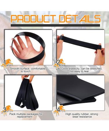 Deekin 20pc Black Rubber Roper Wrap for Saddle Horn - Dally Wraps for Horse - High Quality - Buy Online on SooperMarket.com