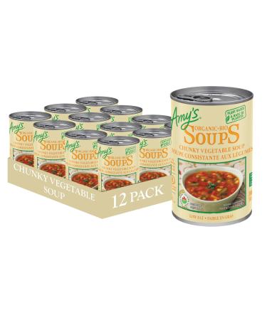Amy s Kitchen Organic Chunky Vegetable Soup Vegan Gluten-Free Dairy-Free Lactose-Free Tree Nut-Free Kosher Plant-Based 12-pack (398ml per can)