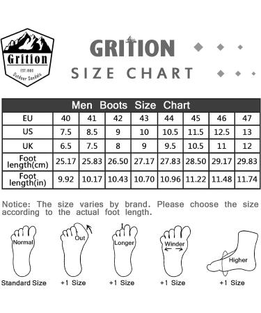 GRITION Men's Waterproof Hiking Boots - Lightweight Ankle High Outdoor Shoes 10.5 Yellow - Buy Online on SooperMarket.com