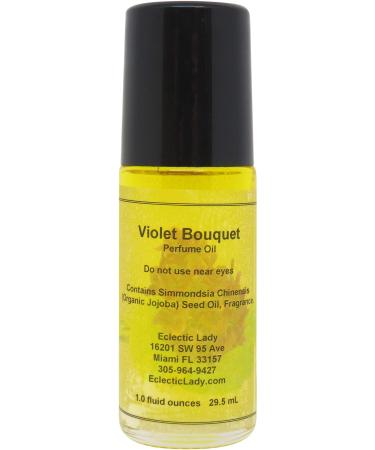 Violet Bouquet Perfume Oil 1.0 Oz Portable Roll-On Fragrance with Long-Lasting Scent Delightful Essential Oils and Jojoba Oil For Daily Use 1 Fl Oz (Pack of 1)