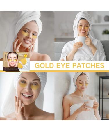 24k Gold Under Eye Mask 24k Gold Eye Masks For Dark Circles Puffy Eyes 24k Gold Under Eye Gel Pads Under Eye Patches Improve Under Eye Bags Fine Lines And Wrinkles Eye Masks Skincare(10 Pairs) - Buy Online on SooperMarket.com