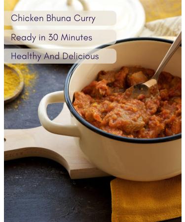Bhuna Powder - 100% Natural Ingredients - Gluten Free & Vegan Curry Powder - Medium Heat - 40g Pot - Buy Online on SooperMarket.com
