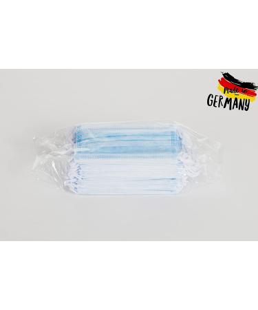Professionalmed Type IIR OP Mask & Medical Mouth-Nose Protection - Oeko-Tex & Dermatest Certified - Made in Germany - Blue/White - International Shipping Available - Buy Online on SooperMarket.com