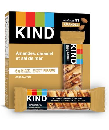 KIND Bars Nuts Sea Salt & Dark Chocolate Gluten Free Low Sugar 40 Grams 12 Count & Fruit & Nut Caramel Almond Sea Salt Gluten Free Low Sugar 1.4 Ounce 5 Count - Buy Online on SooperMarket.com