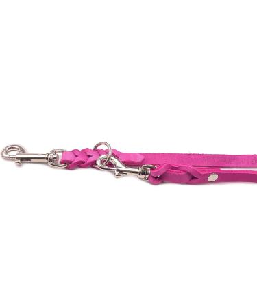 Premium Adjustable Dog Liner for Small & Large Dogs - 2m Double Linen Leash in Pink | International Shipping - Buy Online on SooperMarket.com