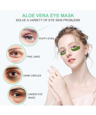 Asybo Aloe Vera Eye Mask - 60 PCs for Dark Circles Puffiness & Fine Lines | Anti-Aging Moisturizing Treatment - Buy Online on SooperMarket.com