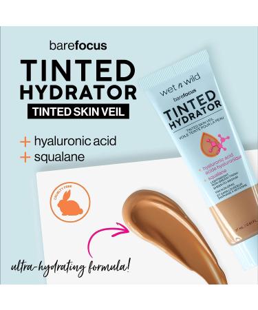 Wet n Wild Bare Focus Tinted Hydrator Tan Medium Deep Matte Finish Oil-Free Makeup with Hyaluronic Acid - Sheer to Medium Coverage - Buy Online on SooperMarket.com