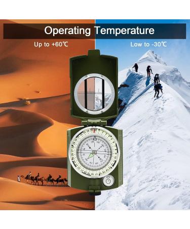 euBSWA Professional Outdoor Military March Compass - Waterproof & Shockproof Pocket Compass for Hunting Hiking and Camping - Buy Online on SooperMarket.com