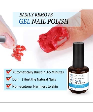 Louinstic Gel Nail Polish Remover with Cuticle Oil - Quick 3-5 mins Removal | Gel Nail Polish Remover - Buy Online on SooperMarket.com