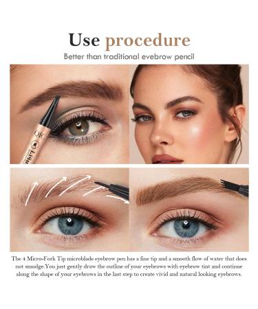 Buy Light Brown Eyebrow Pen - Microblading Smudge-Proof Pencil | Waterproof & Long-Lasting by Aaiffey - Buy Online on SooperMarket.com