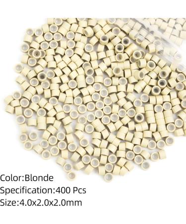 Vlasy 400 Pcs Silicone Micro Rings for I Tip Hair Extensions 4mm Micro Nano Beads Micro Links Hair Beads (Blonde) Micro-4mm-400Pcs Blonde - Buy Online on SooperMarket.com