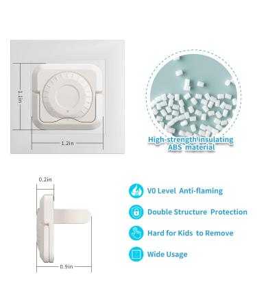 45-Pack Outlet Covers Baby Proofing Socket Protectors with Improved Double Structure Design&Handle Safety Plug Covers for Electrical Outlets to Prevent Toddlers Child Pets from Electrical Hazard white 45pcs - Buy Online on SooperMarket.com