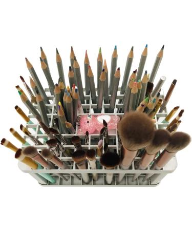 Pen Holder for Desk Rectangle 72 Holes Plastic Makeup & Painting Brush Holders Crate Organizer for Pencil  Paintbrush  Cosmetic Brushes Grey R Grey - Buy Online on SooperMarket.com