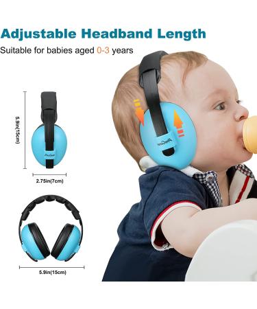 ProCase Baby Ear Protection (Aged 0-3 Years)  Noice Cancelling Headphone for Newborn Toddler Infant  Sound Proof Hearing Protection Earmuffs for Sleep Airplane Travel -Blue - Buy Online on SooperMarket.com