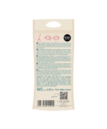 L Action Paris Lip Plumper Gloss Natural Oligopeptide Lip Gloss for Fuller Lips Long-Lasting Clear Shine 10ml International Shipping - Buy Online on SooperMarket.com