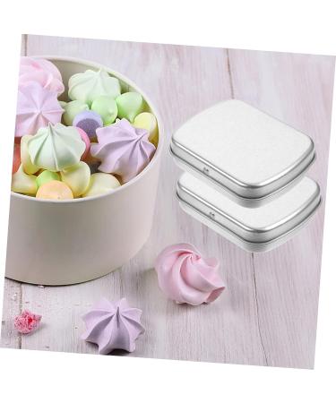 STOBOK 10pcs Boxes Mini Storage Tin Box The Christmas Candle Small Tin with Lid Storage Boxes with Lids Jar Silver 6.00X4.70X1.50CM - Buy Online on SooperMarket.com