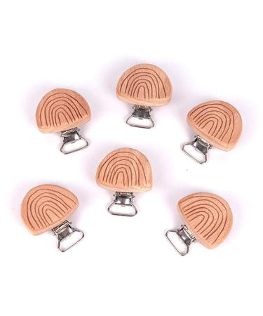 DIY Natural Beech Wood Pacifier Clips Set | Personalized Name Accessories for Boys | Gripping Toy Braces & Chains - Buy Online on SooperMarket.com