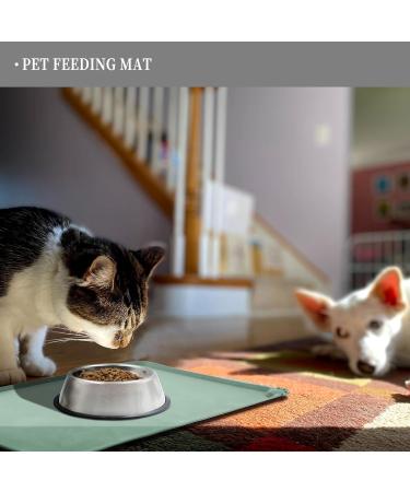 Reopet Silicone Pet Feed Mats - Waterproof Dog & Cat Space Mats with Elevated Edges - Sizes 47x30 cm (1-Pack) - Optimal for Mess-Free Feeding - Buy Online on SooperMarket.com