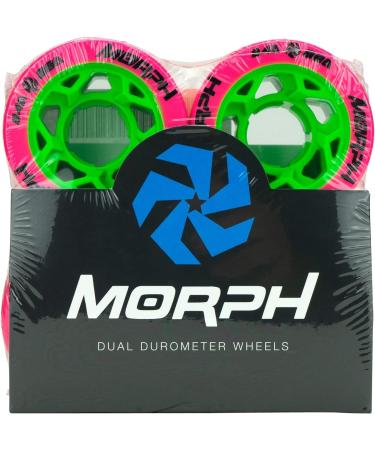 Reckless Radar Morph Roller Skate Wheels - 4 Pack 38mm x 59mm Dual-Hardness Magenta/Orange - Buy Online on SooperMarket.com