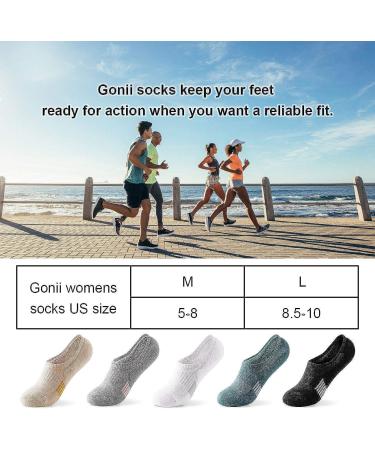 Gonii Womens No Show Ankle Socks - 5 Pairs Athletic Cushioned Running Low Cut Socks for Women - Buy Online on SooperMarket.com