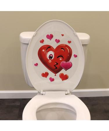 Iconikal 2-Piece Valentine's Toilet Seat Cling Decoration Set - Buy Online on SooperMarket.com