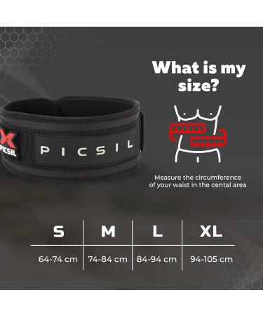 Picsil Lumbar Belt for Weightlifting - Ideal for Squats Cross Lifting & Lunges | Customizable 3 Colors 5 Sizes | International Shipping Available - Buy Online on SooperMarket.com
