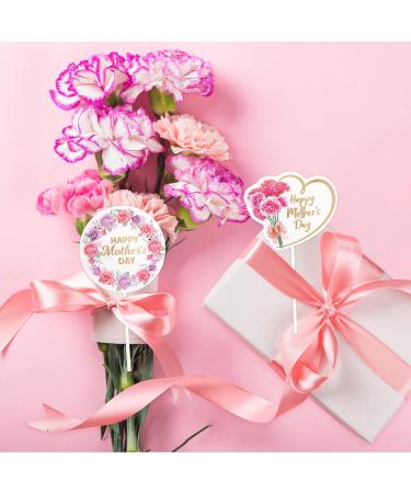 Happy Mother s Day Cupcake Toppers 24PCS Best Mom Ever Floral Cake Toppers Mother s Day Cake Decorations Mother Birthday Party Decorations Supplies - Buy Online on SooperMarket.com