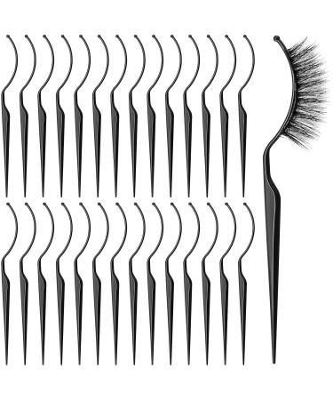 30 Pieces False Eyelashes Display Stick False Eyelashes Applicator Tool False Eyelash Holder Eyelash Extension Supplies for Planting Grafted Eyelash (Black)