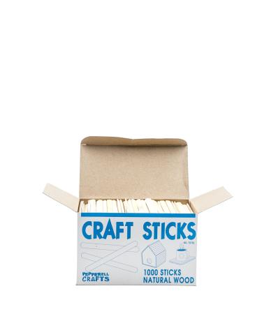Natural Wood Craft Sticks  4.25 Inch Popsicle Sticks for Ice Cream  Crafts  Waxing  Art Projects & Party Food Labels (1 000 Sticks)