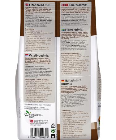 Sukrin Fibre Bread Mix - Low Carb, Gluten Free, Milk Free, Yeast Free, High Fibre 1kg - Perfect for Keto Diets & Easy Baking (Pack of 1) - Buy Online on SooperMarket.com