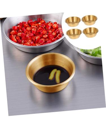 IMIKEYA Spice Dish 8 Pcs Stainless Steel Sauce Dish Multipurpose Can Stainless Steel Dessert Dishes 7X7X2.5cmx2pcs Goldenx2pcs - Buy Online on SooperMarket.com