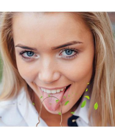 Ecoticfate Stainless Steel Tongue Scraper - U-Shaped Tongue Cleaning Brush for Bad Breath & Oral Hygiene | International Shipping Available - Buy Online on SooperMarket.com