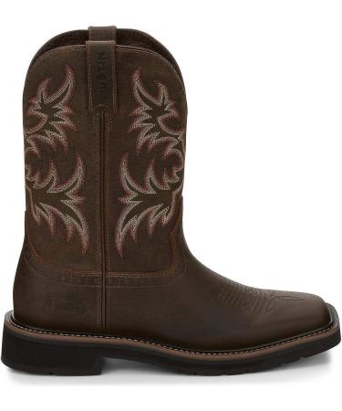Justin Original Work Boots Men's Stampede Pull-On Square Toe Work Boot - Tan (Size 11.5 Wide) - Buy Online on SooperMarket.com