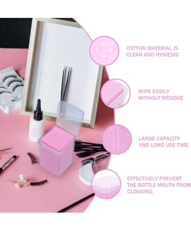 Beaupretty 600pcs Glue Cleaning Pads - Cotton Fabric Wipes for Eyelash Extensions Makeup Removal & Manicure - Pink | International Shipping Available - Buy Online on SooperMarket.com