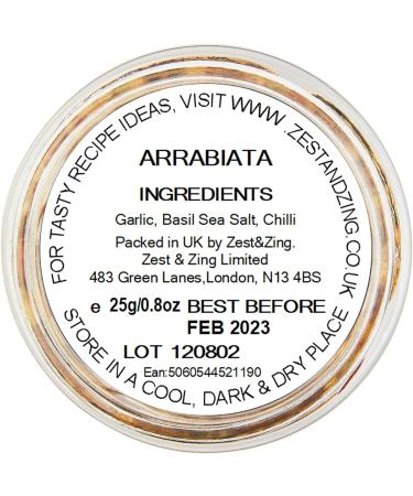 Arrabiata Pasta Blend 25g - ZEST & ZING Premium Spice Blend for Fresher Flavor | Convenient Stackable Jar | 4031 - Buy Online on SooperMarket.com