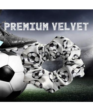 Soccer Hair Accessories: Premium Velvet Scrunchie - No Crease Soccer Hair Accessory for Girls - Buy Online on SooperMarket.com