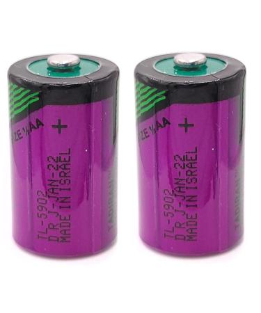(2-Pcs) TL-5902 1200mAh 1/2 AA 3.6 Volt PLC Non-Rechargeable Battery Replace for Tadiran TL-5902/S TL-2150/S ER14250 (3.6 Volt 1.2 Ah Non-rechargrable)