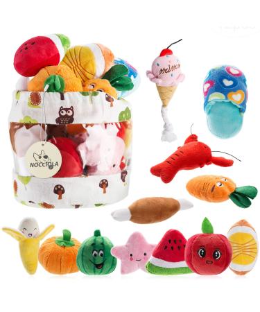 Dog Squeaky Toys Cute Plush Toys for Small Medium Dogs, Dog Chew Toys for Puppies 12PCS-Combination