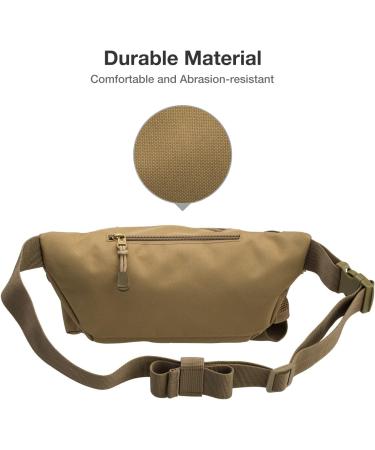 Piscifun Adjustable Waist Fishing Tackle Bag | Portable Water-Resistant Fanny Pack | Multi-function Outdoor Fly Fishing Storage | Small Bag in Khaki - Buy Online on SooperMarket.com