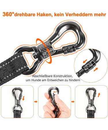 Shop Aystkniet Bungee Tow Leash for Dogs - 30m Shock-Absorbing Dog Leash with Padded Handle & Lockable Hook - Perfect for Medium & Large Dogs - Blue - Buy Online on SooperMarket.com
