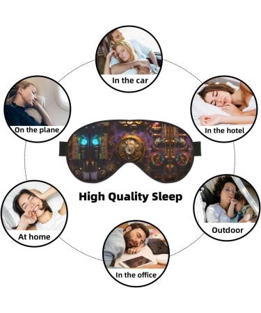 SSIMOO Bronze Gears Clock Eye Mask - Soft Breathable Travel Eye Patch for Relaxation | International Shipping - Buy Online on SooperMarket.com