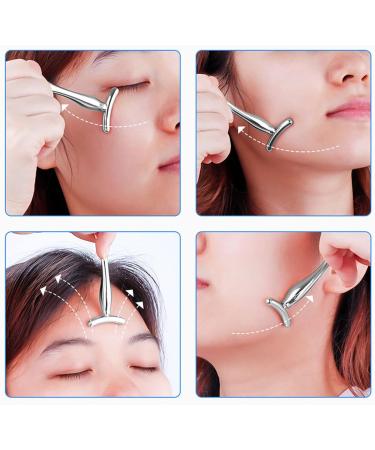 Eye Cream Scoop Stick - T Shape Zinc Alloy Applicator & Massager for Facial Anti-Aging Silver - Buy Online on SooperMarket.com