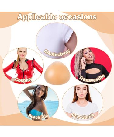 Bunnycool Triangle Silicone Breast Prosthesis 300g - 2 Pack Nude | Ideal for 80C 85B 90A Cups | International Shipping - Buy Online on SooperMarket.com